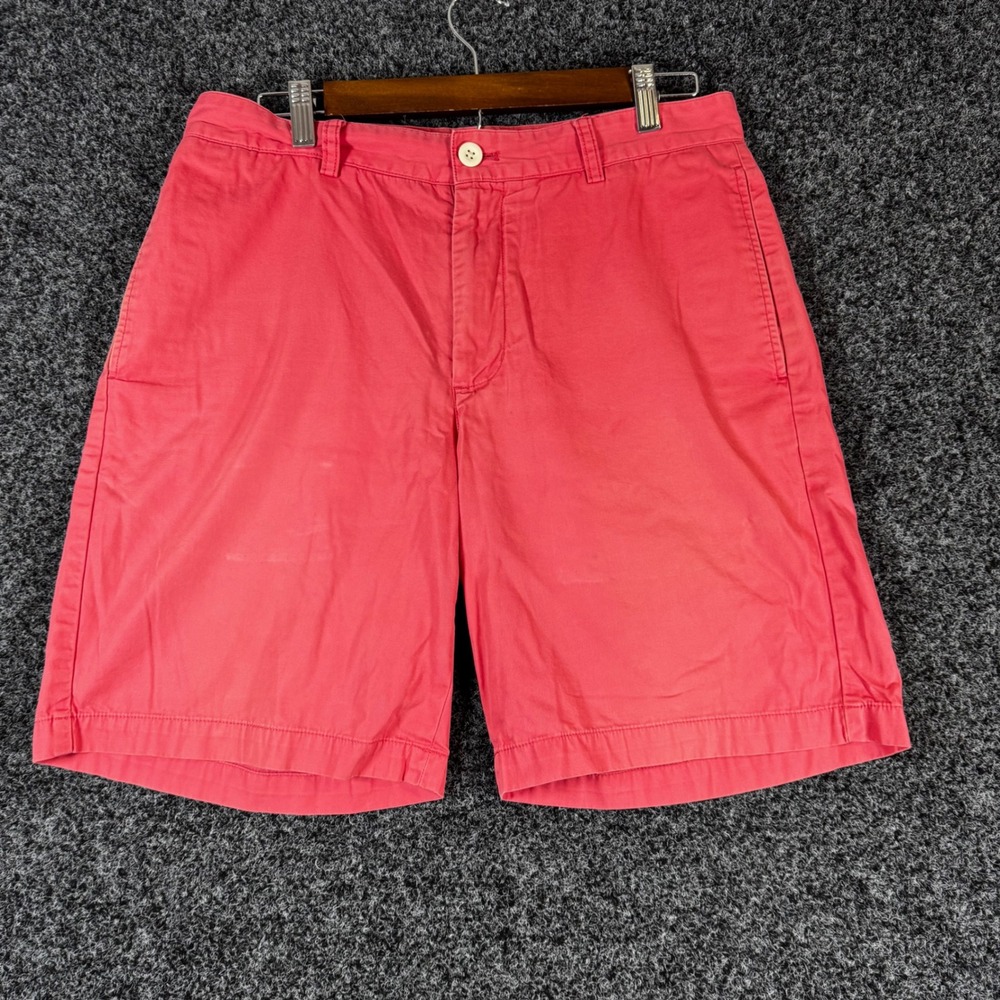 Vineyard Vines Club Short Mens 32 Coral Pink Chino Cotton Twill Preppy Shorts
